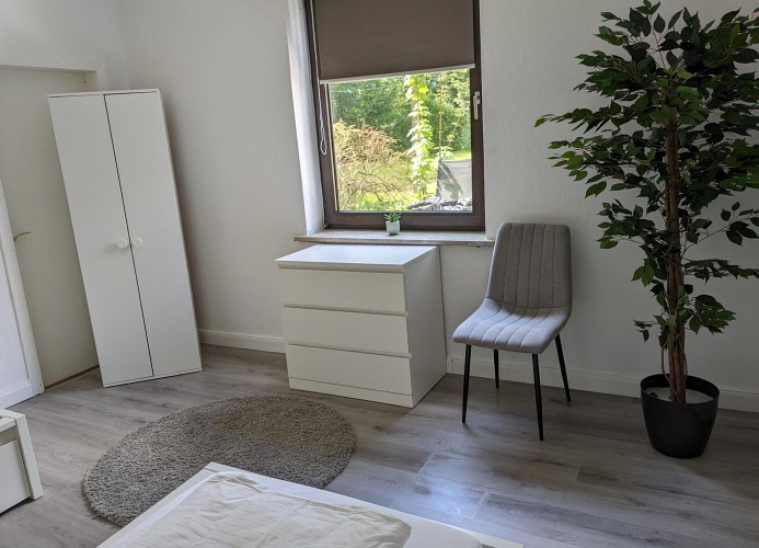 Schlafzimmer mit 2 Einzelbetten