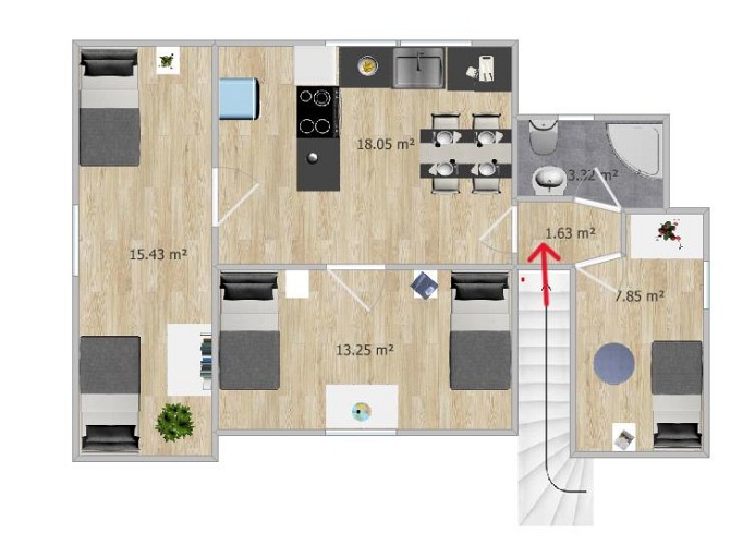 W122 - Meldorf Dienstwohnung für Monteure